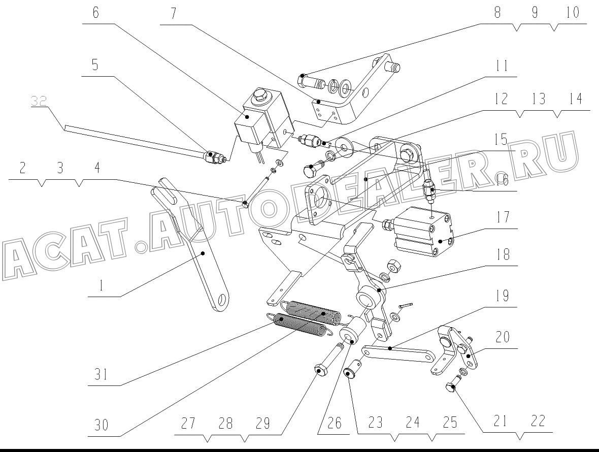 Throttle stay bracket G0209-1111013 для Yuchai YC4G180-20