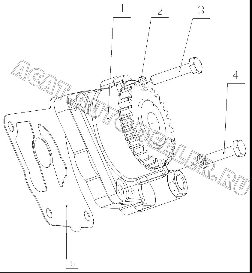 Oil pump subassembly B30-1011030A для Yuchai YC4G180-20