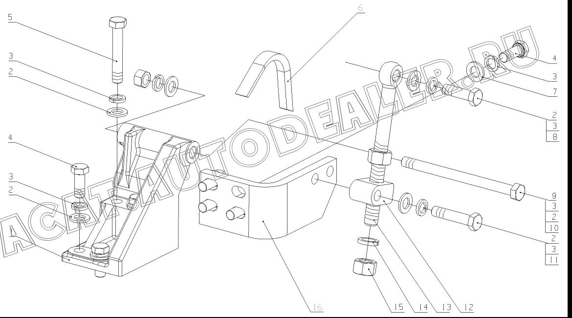 Alternator stand G0206-3701002A для Yuchai YC4G180-20