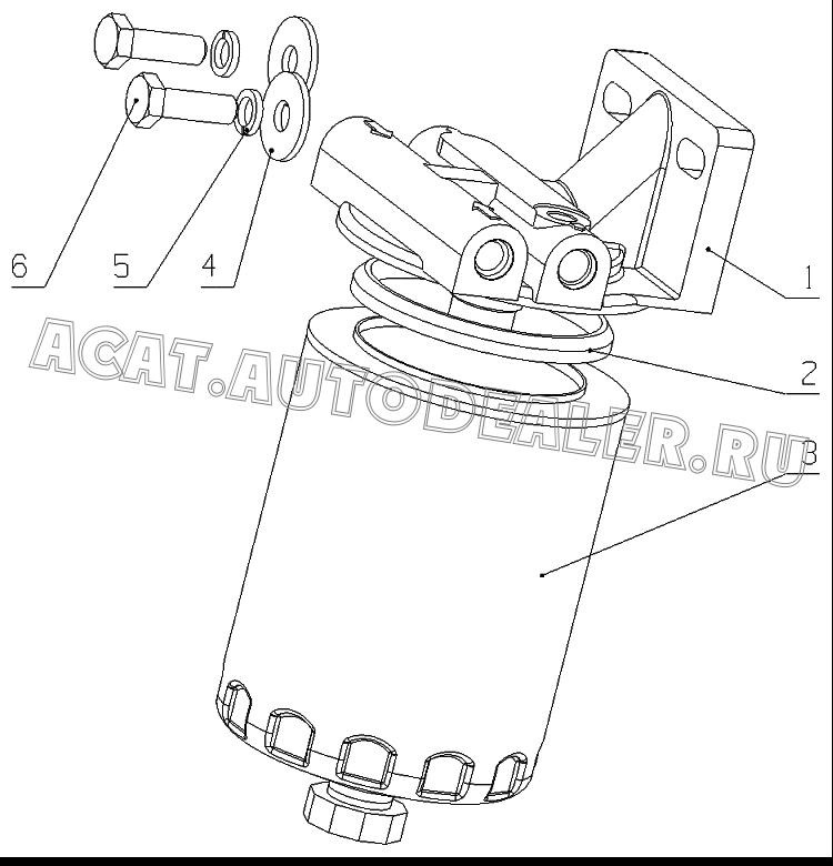 Filter seat 150-1105011A для Yuchai YC6G240-30