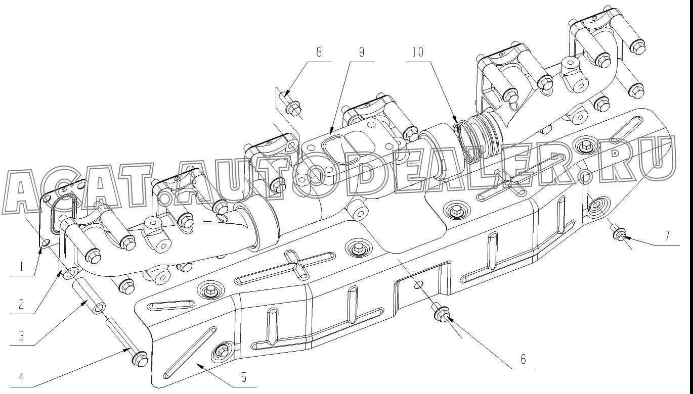 Exhaust manifold gasket parts J5600-1008250 для Yuchai YC6J245-30