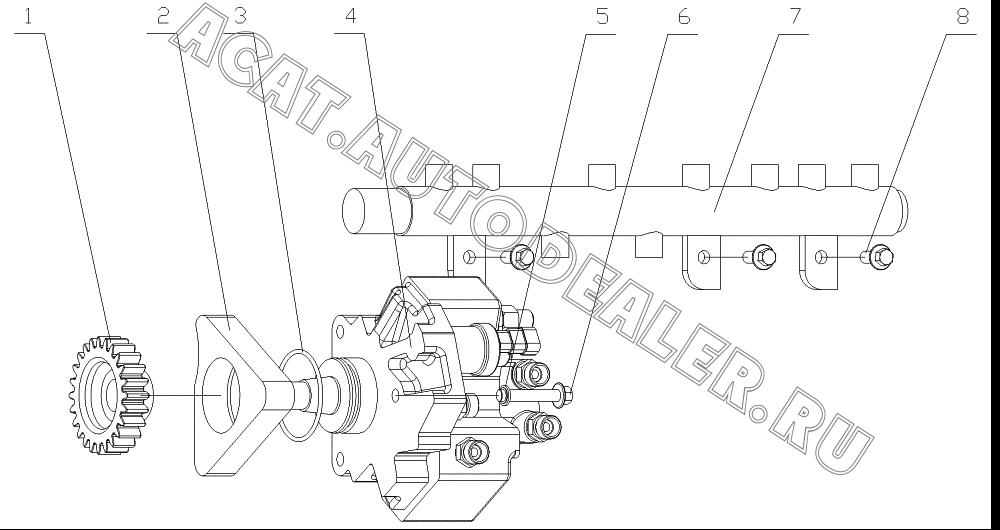 Fuel injection pump gear J5600-1111003 для Yuchai YC6J245-30