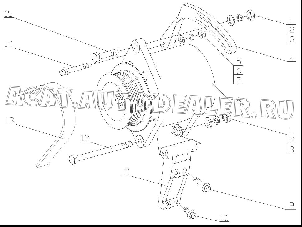 Alternator adjusting plate A3008-3701032 для Yuchai YC6J245-30