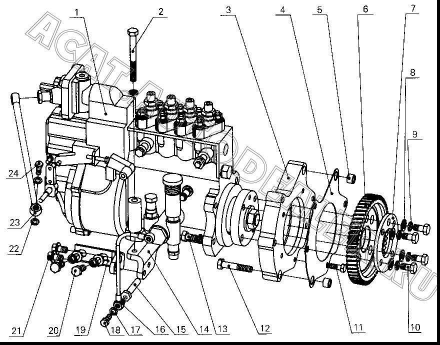 Fuel injection pump B30-1111050 (longkou p7100) для Yuchai YC4112ZQ