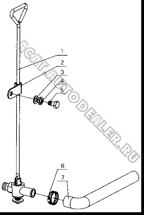 Water drain cock component 530-1305010A для Yuchai YC4112ZQ