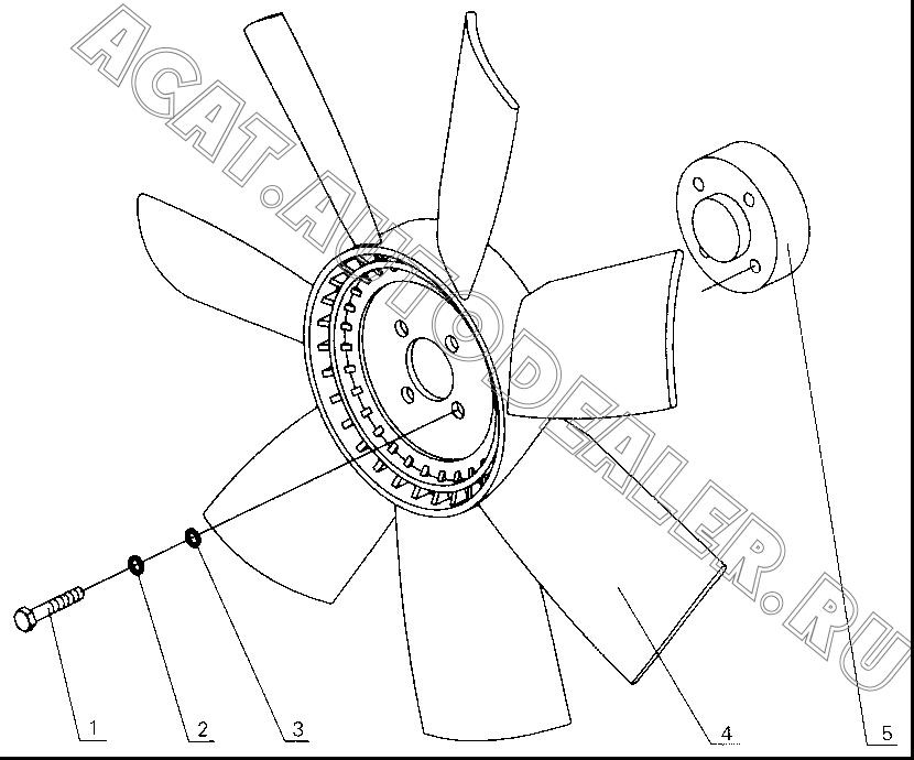 Fan assembly d490 330-1308010 для Yuchai YC4112ZQ