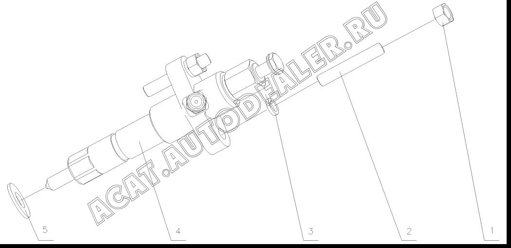 Пара форсунки J3200-1112030A для Yuchai YC6108G