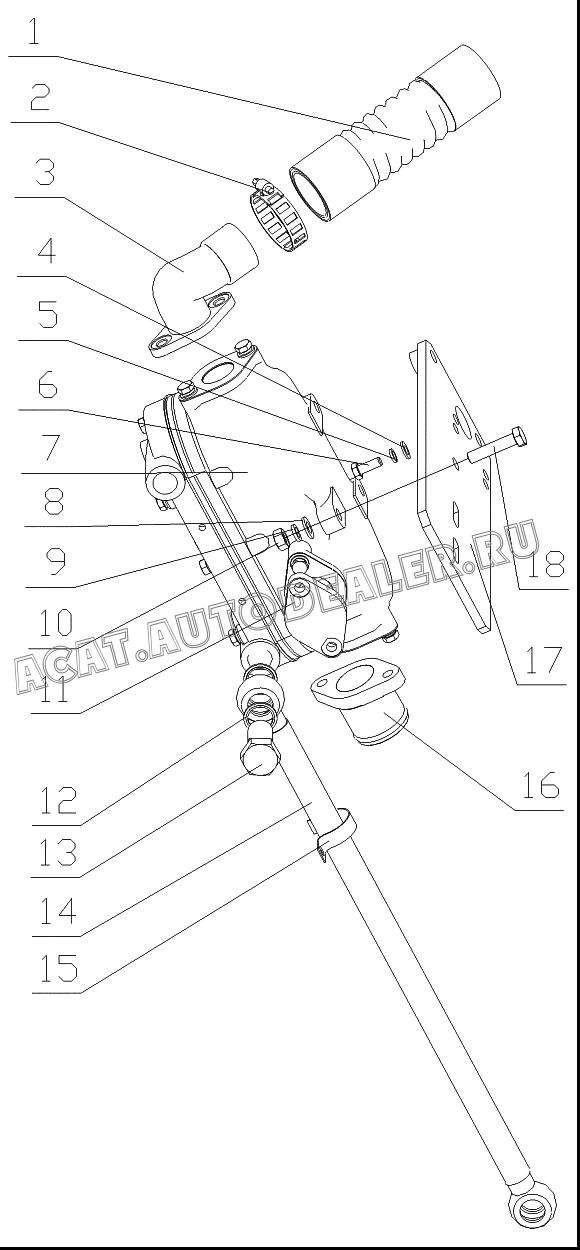 Сварная планка соединения охладителя 340-1013030 для Yuchai YC6108G