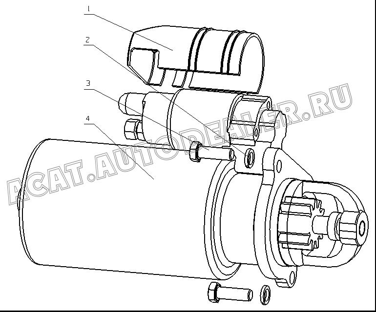 Защитный колпак стартера A3206-3708104A для Yuchai YC6108G