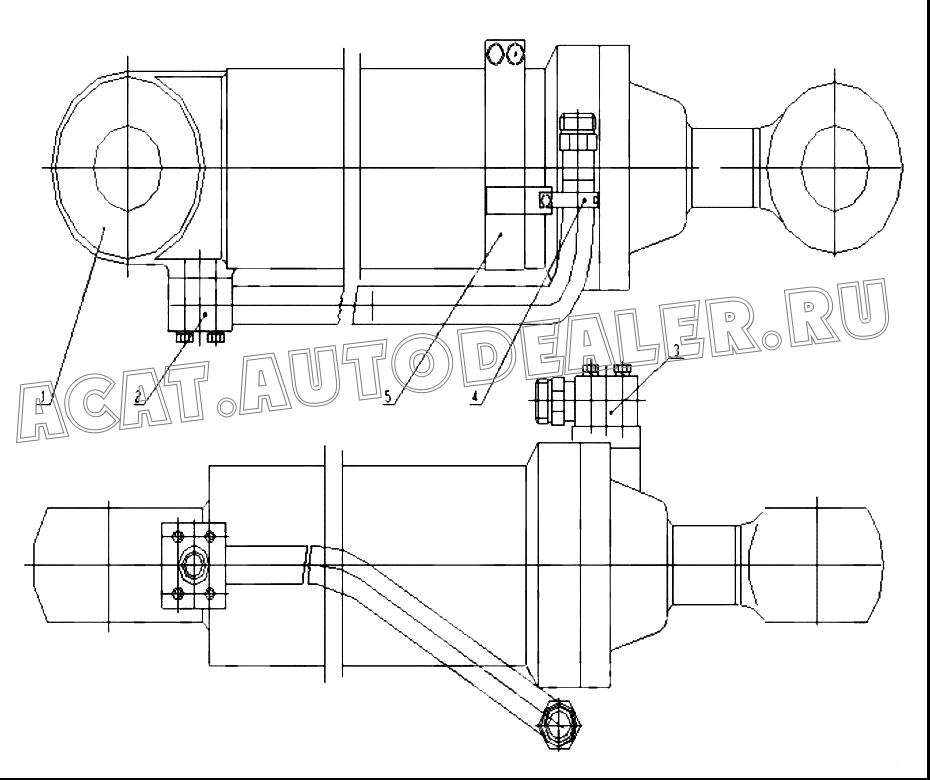 Tilting Cylinder CG323-140/75-00 ZL30E140/75H.00 для ChengGong CG932E