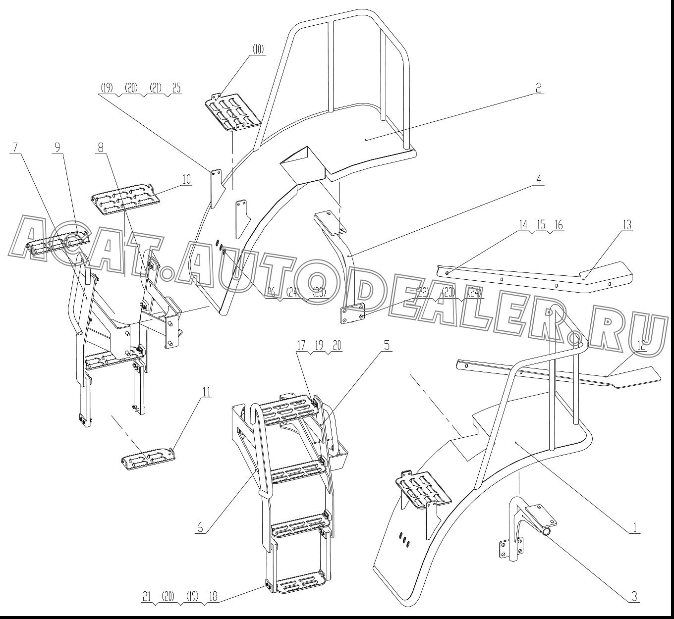 Rear Left Fender Z5E2120401T21 для ChengGong ZL50E-3