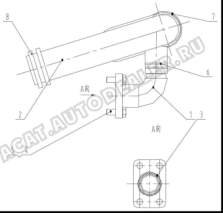 Suction Pipe Z5E2080201T8 для ChengGong ZL50E-3