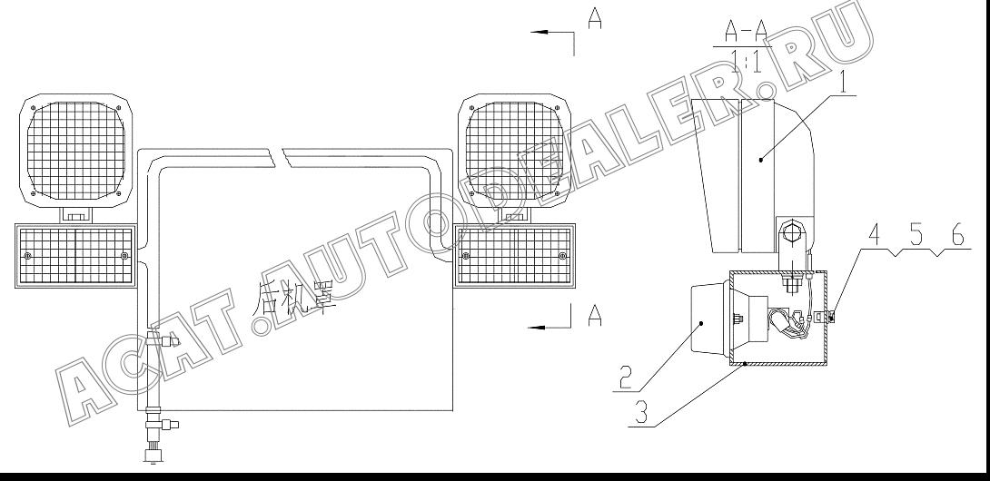 Rear Work Lamp CG.L для ChengGong ZL50E-3