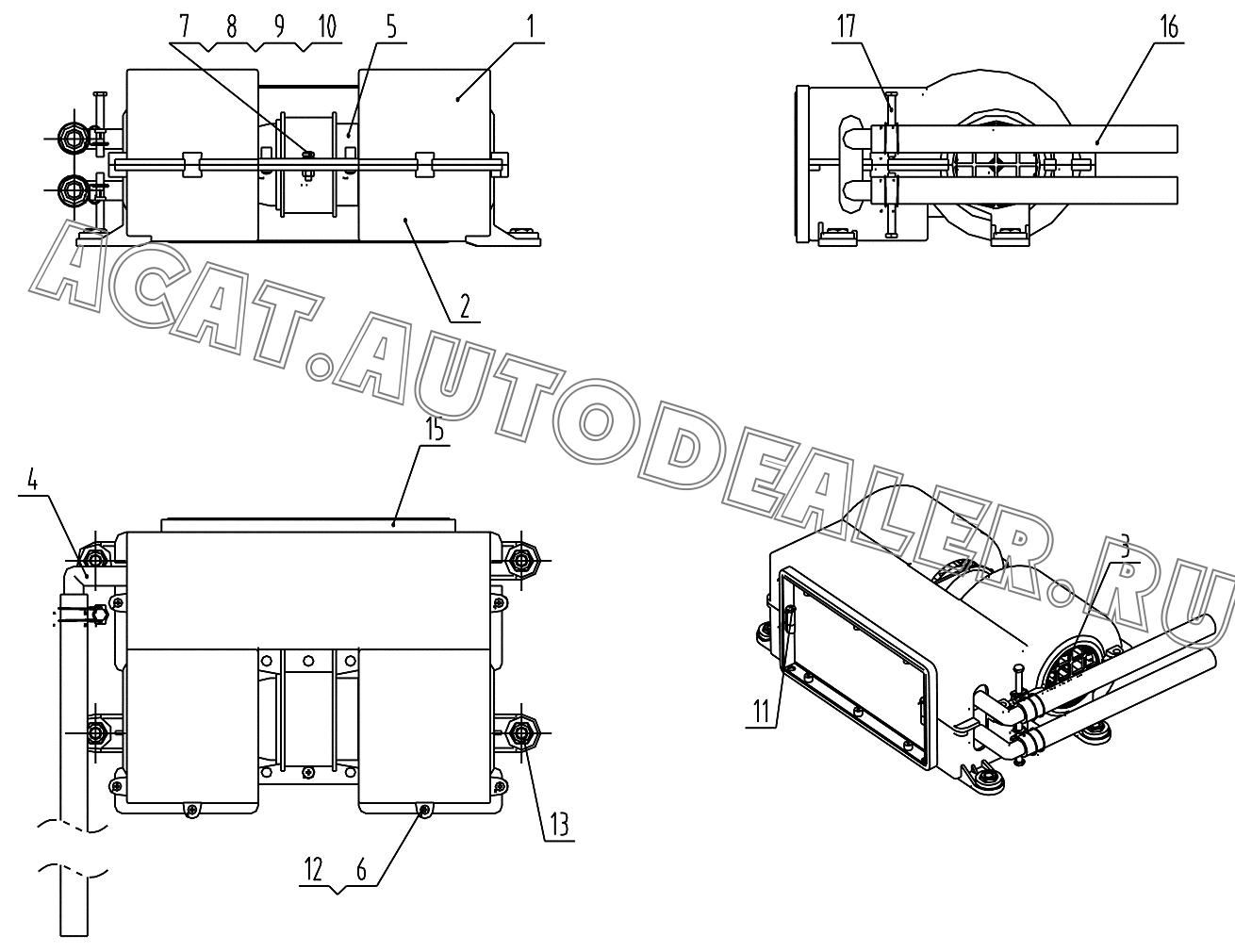 Heater top shell DJC-NF30-01016 для ChengGong ZL50E-3